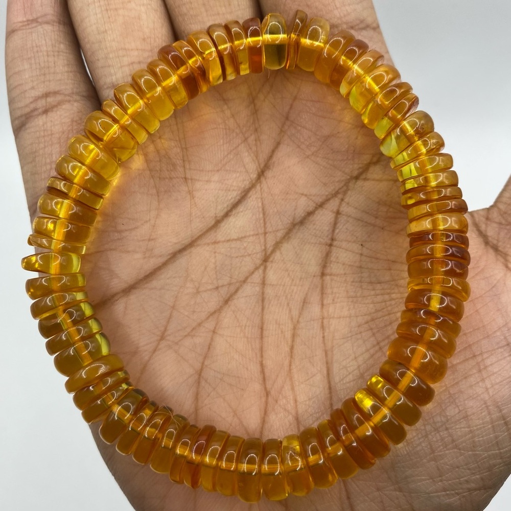 Golden Amber Crystal Bracelet 10.5mm